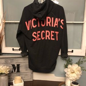 Victoria's Secret Tops - Grey and coral/pink Victoria Secret hoodie NWOT Victoria's Secret Tops - Grey and coral/pink Victoria Secret hoodie NWOT